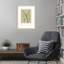 «Green Caladium Leaf Illustration» par pictufy, reproduction d'art encadrée sur bois-1994633096