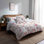 Ensemble de literie 5 pièces French Country - Ensemble de housse de couette et de coussins géométriques
