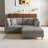 3-Piece Corduroy Modular Sectional with Ottoman -1781209361