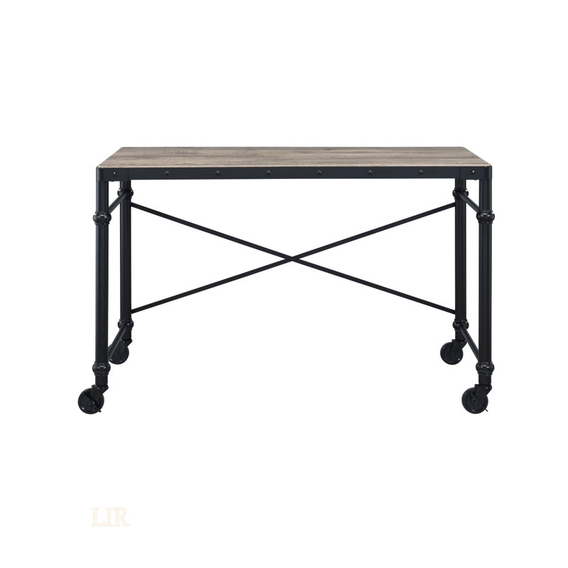 Bureau Oklarth Rustic Oak & Black Finish