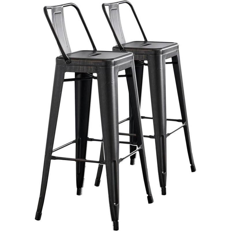 Tabourets de bar modernes et modernes, Noir
