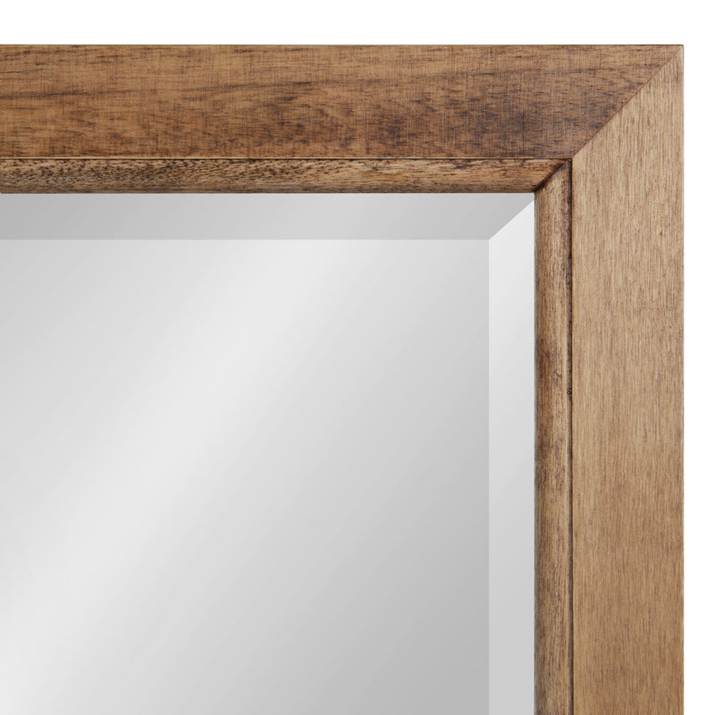Herbst Flat Mirror, 30" x 20", Rustic Brown