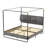 Upholstered Metal Canopy Bed-862300151-856990018