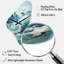 Horloge murale Shelvy Watercolor Storm Coastal Ocean II - forme unique en métal, horloge murale asymétrique turquoise-298324566