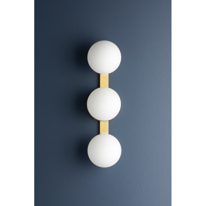 Baird 3 - Light LED Vanity Light, Aged Brass