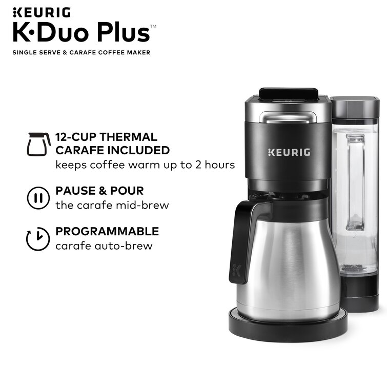 Keurig K-Duo Single Serve & Carafe Coffee Maker, 12 K-Cups and $20 Off  Coffee Coupon