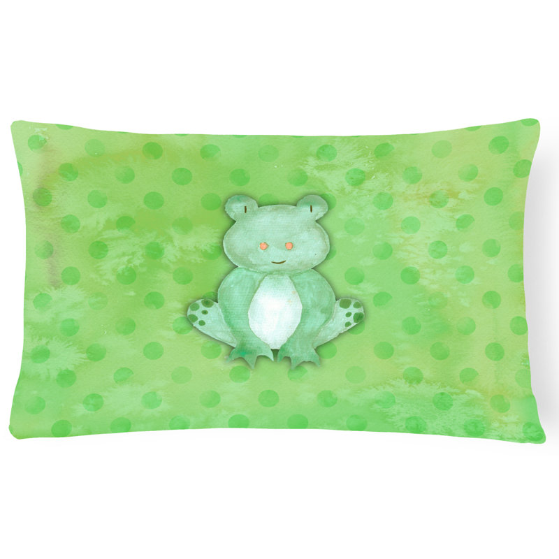 Coussin lombaire en aquarelle de grenouille