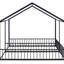 21 lits simples en métal, noir, plateforme de maison, plateforme robuste et protégée-1315164321