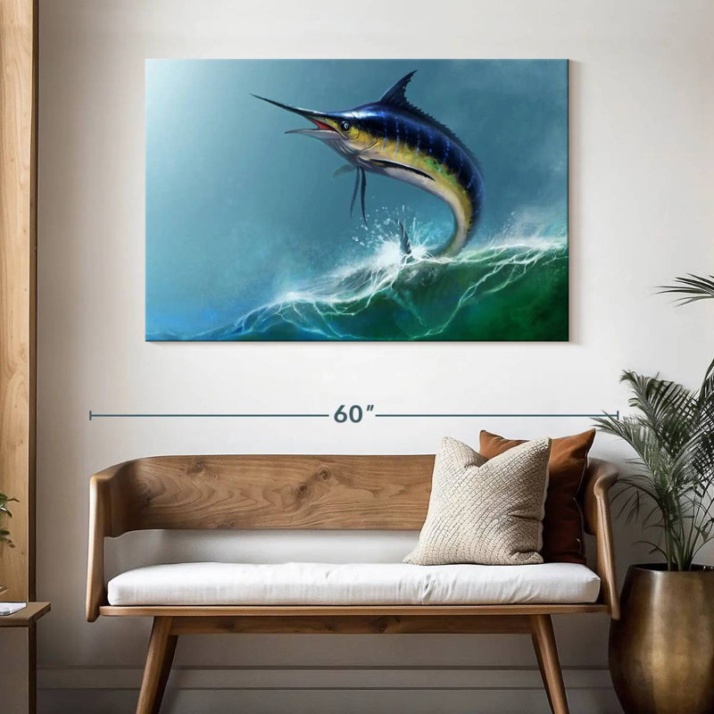 Brampt Leaping Marlin, 32'' H x 48'' W
