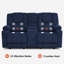  Electric Reclining Loveseat Sofas with Heat, Console and Massage, Cup Holders, Fabric Upholstered-882812321