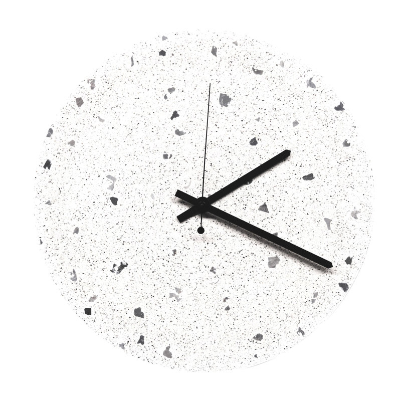 Versailles Glass Wall Clock, Terazzo
