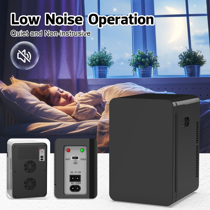 Mini réfrigérateur Advwin 22L pour chambre à coucher, refroidisseur et réchaud portable 12v DC, mini réfrigérateur pour bureau de voiture