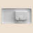43'' W X 22'' D Single Sink White Vanity Top Solid Surface Rectangular Bathroom Sink Countertop with 1.38in. H Backsplash Basin&Pre-drilled Three Faucet Holes