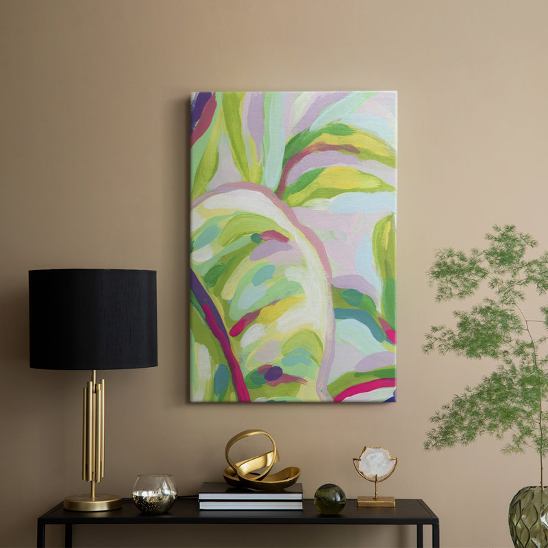 Bright Tropical Abstraction III - galerie sur mesure, H 48 po x l 32 po