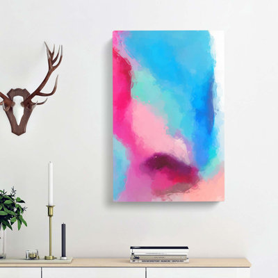 Fusion of Colour in Abstract - Wrapped Canvas