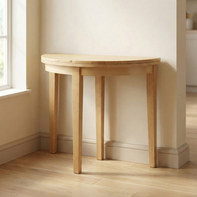 Bowerbank Extendable Round Solid Wood Dining Table