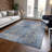 Machine Washable Indoor/Outdoor Xhevrie Denim Rug-2124608448
