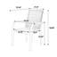 Ensemble de salle à manger 7 pièces pour patio, table de jardin et 6 chaises en textilène, ensemble de conversation avec table rectangulaire et 6 chaises empilables pour la cour