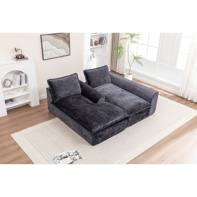 103" Premium Cloud L-Shape Sectional Couch, Boneless Contemporary Modular Sofa For Stylish Living Room, No Assembly Required