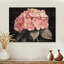 Hortensias avec une douce floraison de roses I - décoration murale en bois d'hortensias - sur bois de pin naturel-1786784062