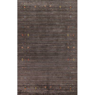 Tapis brun foncé Gabbeh 5 x 8 po