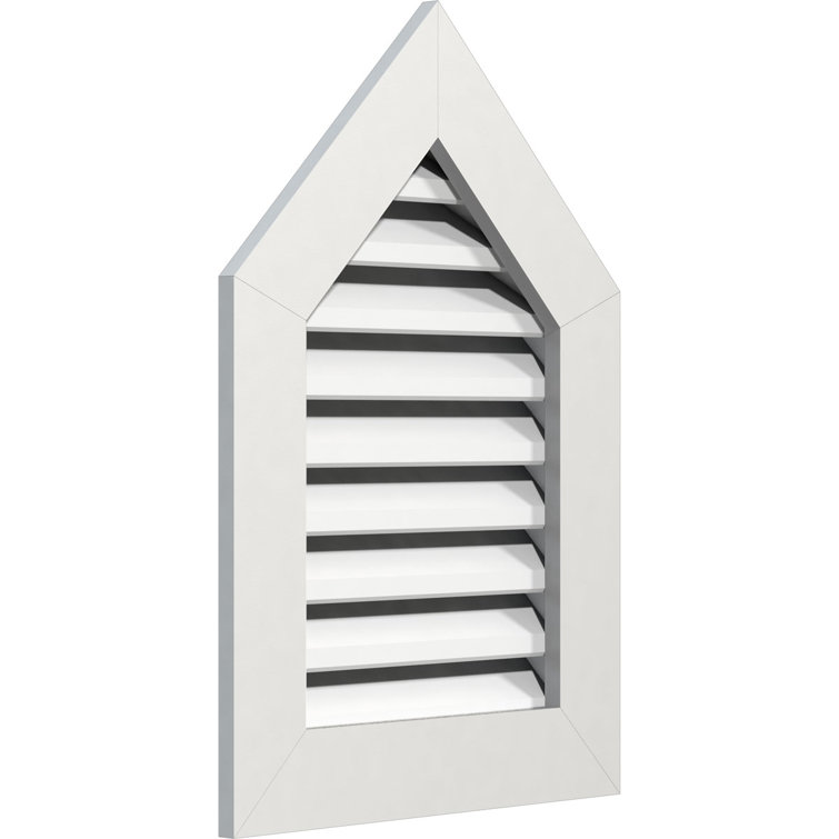 Évent à pignon fonctionnel avec pignon en PVC avec cadre plat 1 po x 4 po