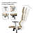 Modern High Back Office Pu Leather Executive Desk Chair,White-1294702371