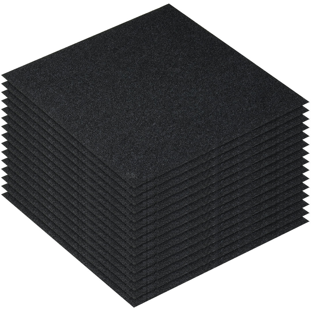 24'' W x 24'' L Level Cut And Loop Polyester Carpet Tile (Set of 15) VEVOR