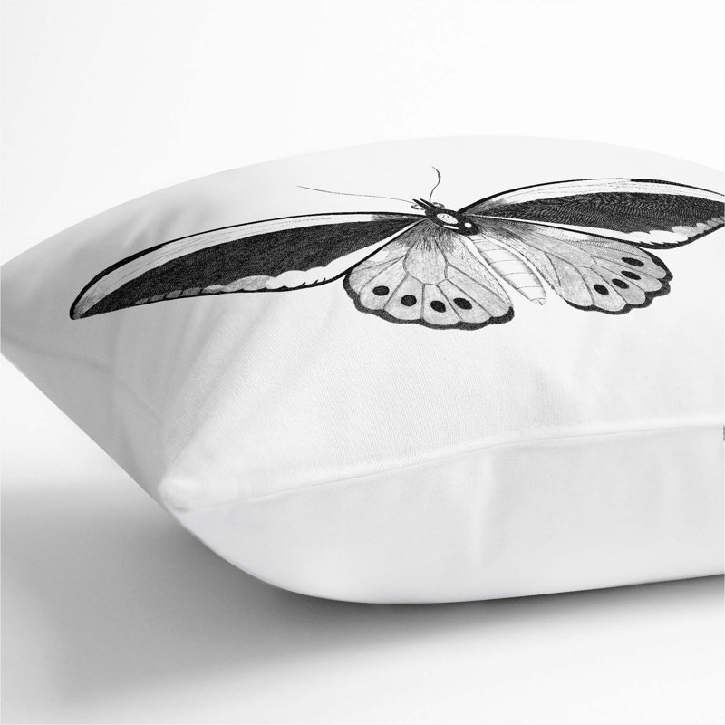 Square Throw Cushion, White, 55cm H x 55cm W x 20cm D