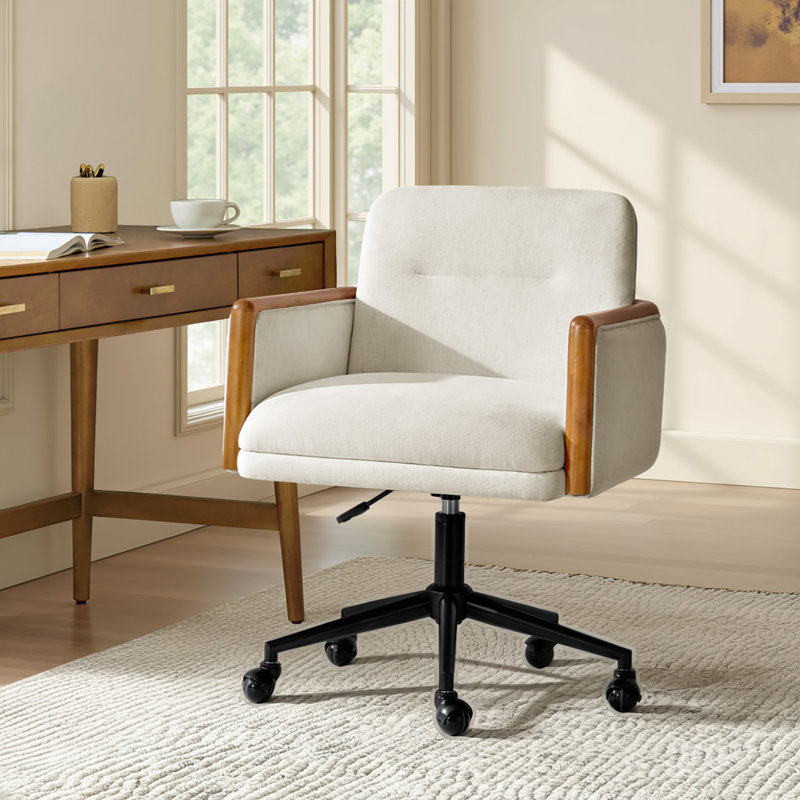 Chaise de bureau Avelina Larisa, Blanc