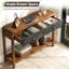 Console de 43,3 po, table de vestibule avec 2 tiroirs à façade ondulée et tablette, table de canapé derrière le canapé pour le salon