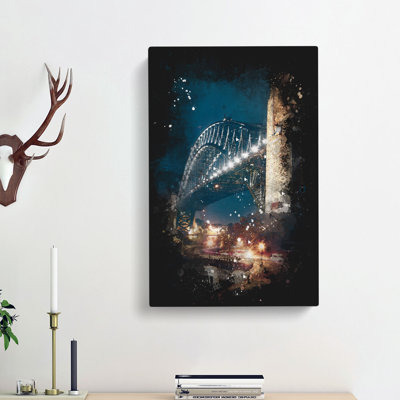 Sydney Harbour Bridge Australia Abstract - Wrapped Canvas Painting