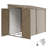 Outsunny 4.6' x 9' Steel Outdoor Storage Shed, Metal Tool House with Lockable Doors, Foundation Kit, 2 Air Vents, Gloves, Lean to Shed, Brown-107382595
