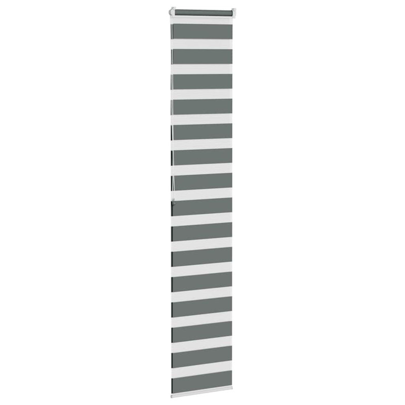 George Oliver Zebra Blind Polyester, 45cmW x 200cmL, Dark Grey
