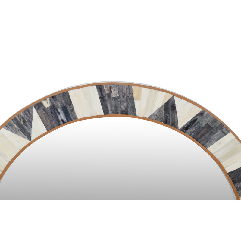 Benni Bone Circle Wall Mirror, 34" x  34"