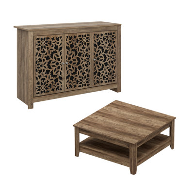 Weddel Basilico 2 Piece Modern Coordinated Living Room Set