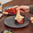2-in-1 Electric Grill Table Grill with Non-Stick Grill & Griddle Plate, Wooden Frame