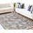 5' Beige and Brown Abstract Distressed Area Rug