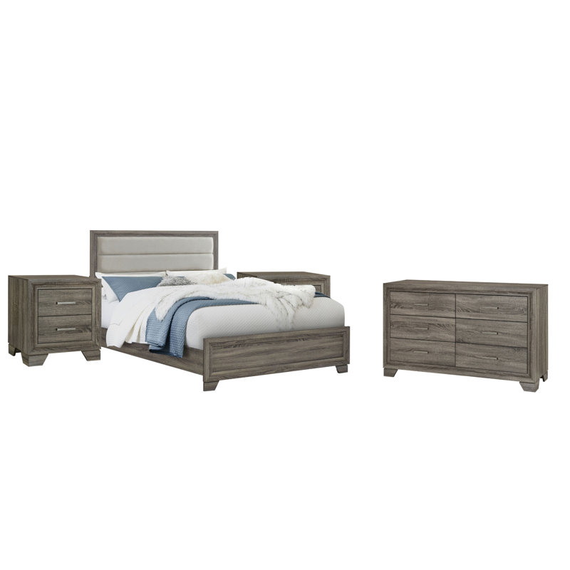 Walker Brown Oak Queen 4-piece Bedroom Set