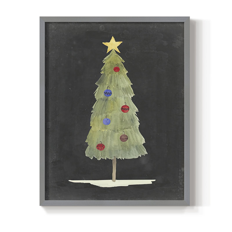 Impression encadrée Christmas Glow II - bois massif, H 21 po x l 17 po, Gris