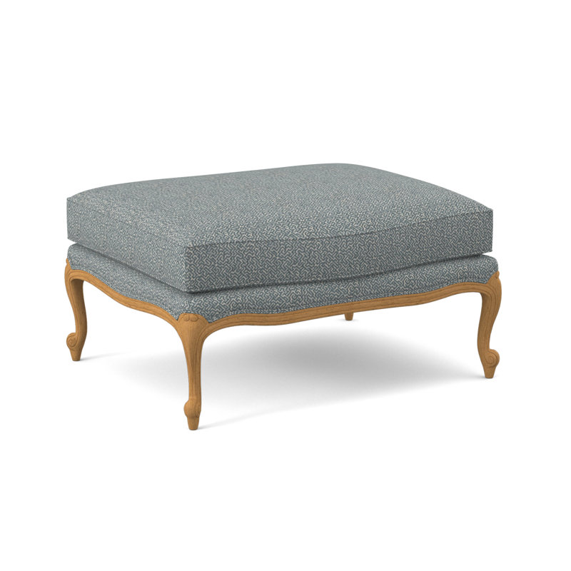 St. Helena Ottoman, Maya Cyan, Amber