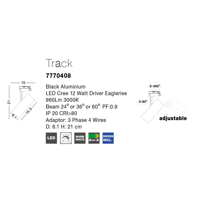  Track Head, Black