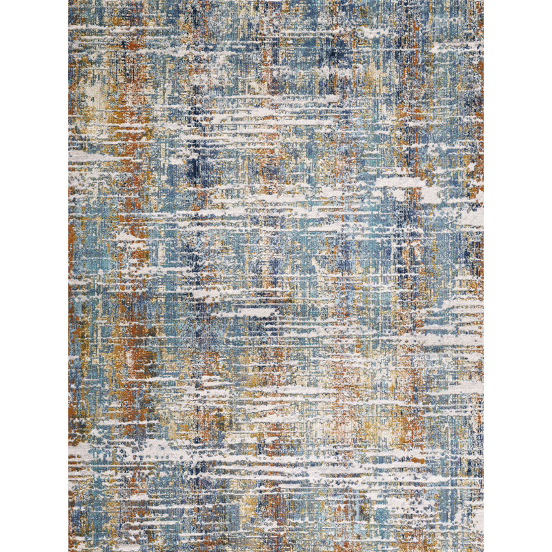 Blazek Abstract Indoor Rug, Rectangle 7'8" x 10'