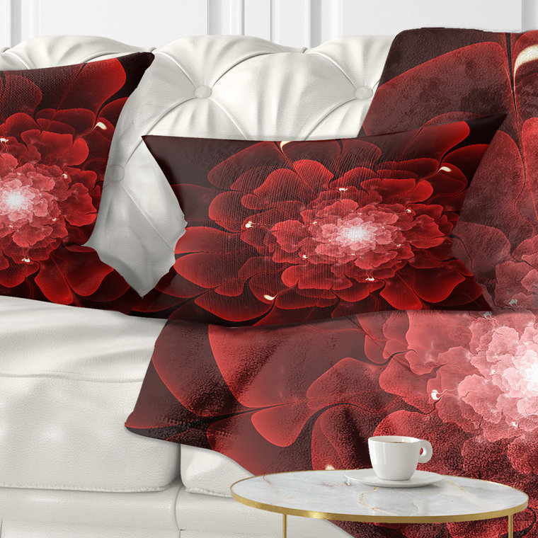 Coussin lombaire à fleur fractale floral