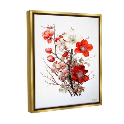 "Red Flower Branches" par RB sur toile