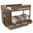 Twin/Twin XL Over Twin/Full Solid Wood Bunk Bed with Built-In Wardrobe and 4 Drawers-1904087828