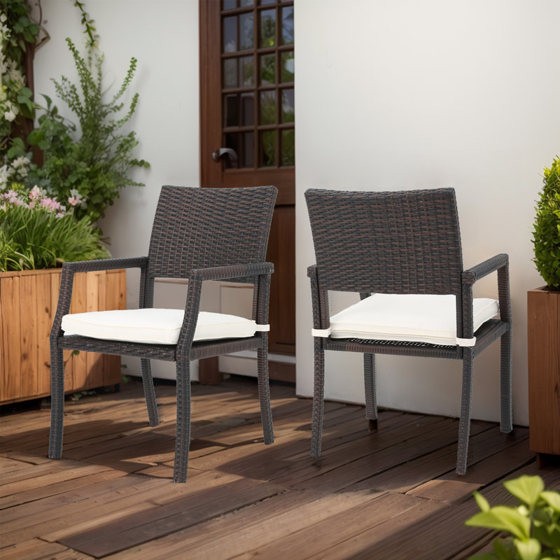 Outdoor Dining Armchair With Cushion