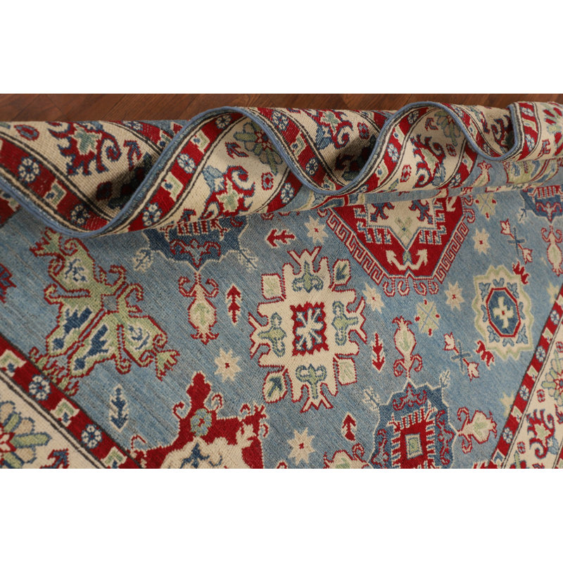 Tapis oriental bleu clair Kazak