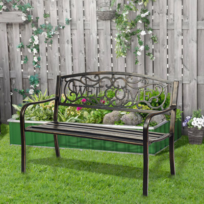Steel Garden Bench by clihome