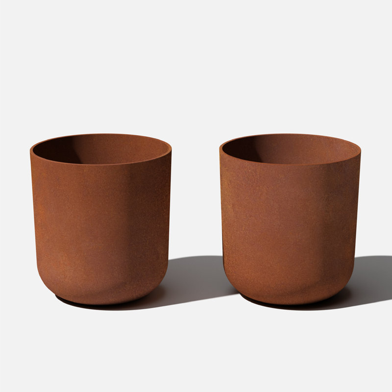 Veradek Patina Series Kona Round Planter, 2, 19.75" H x 18.50" W x 18.50" D